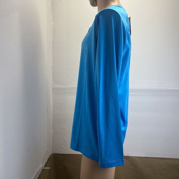 HURLEY Men's Long Sleeve Sunshirt Blue Size M UPF 50+ Quick Dry Top Stretch New - Picture 6 of 9